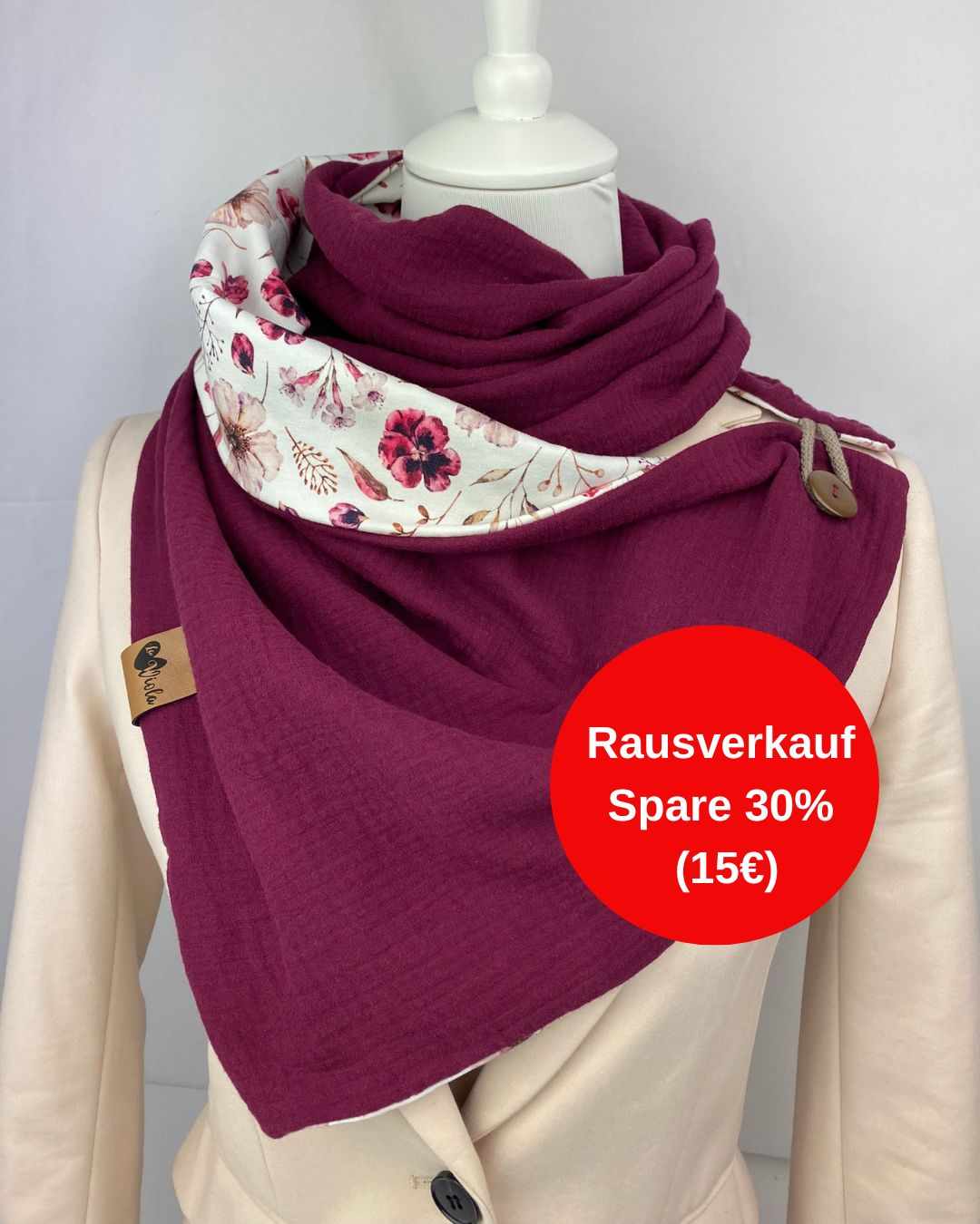 Wickelschal Musselin Blütentraum