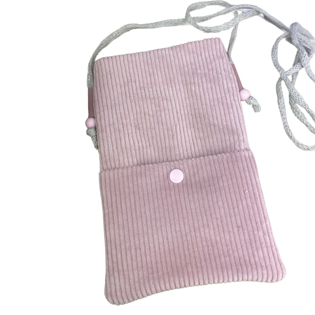 Handytasche Cordstoff Altrosa