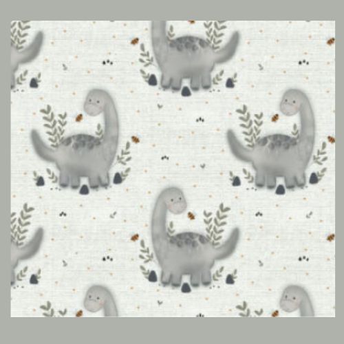 Baumwolljersey Digital Süße Dinos