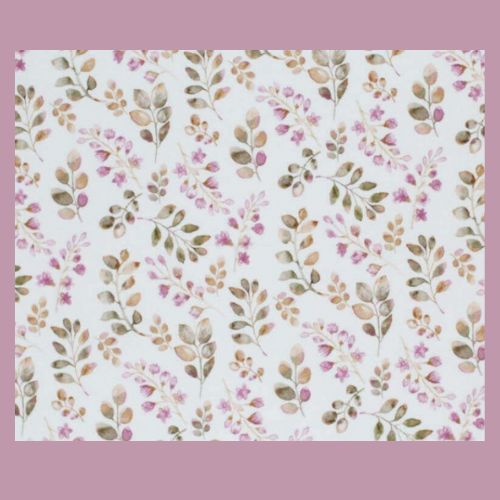 Baumwolljersey Floral Altmauve