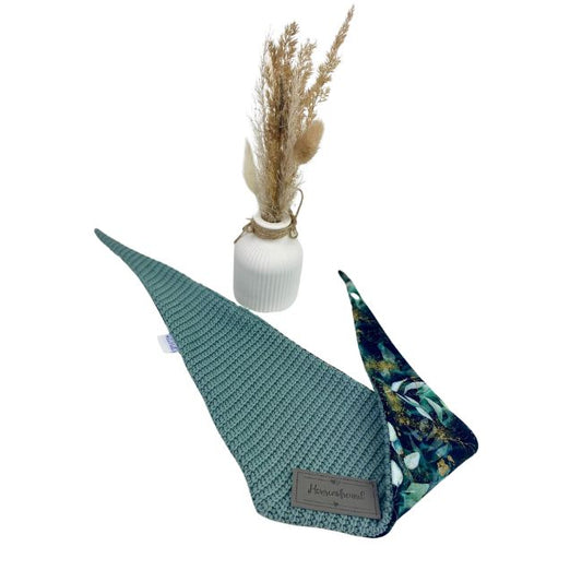 Hundehalstuch Grobstrick Eukalyptusliebe