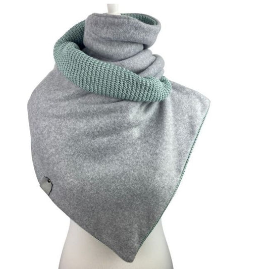 Wickelschal Grobstrick Meergrün