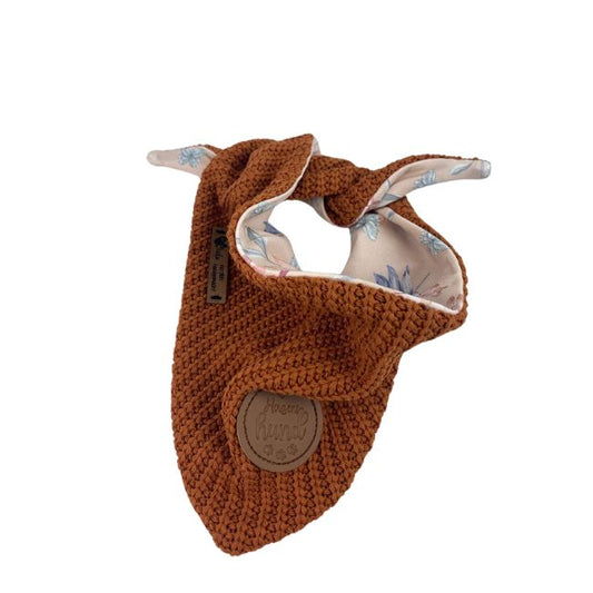 Hundehalstuch Grobstrick Alpenveilchen