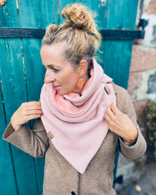Wickelschal Wunschdesign Grobstrick & Fleece