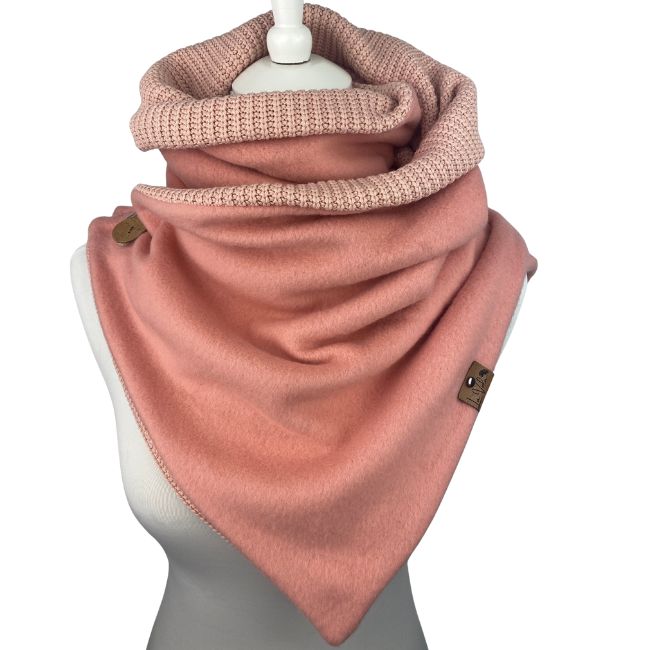 Wickelschal Grobstrick Peach verzaubert