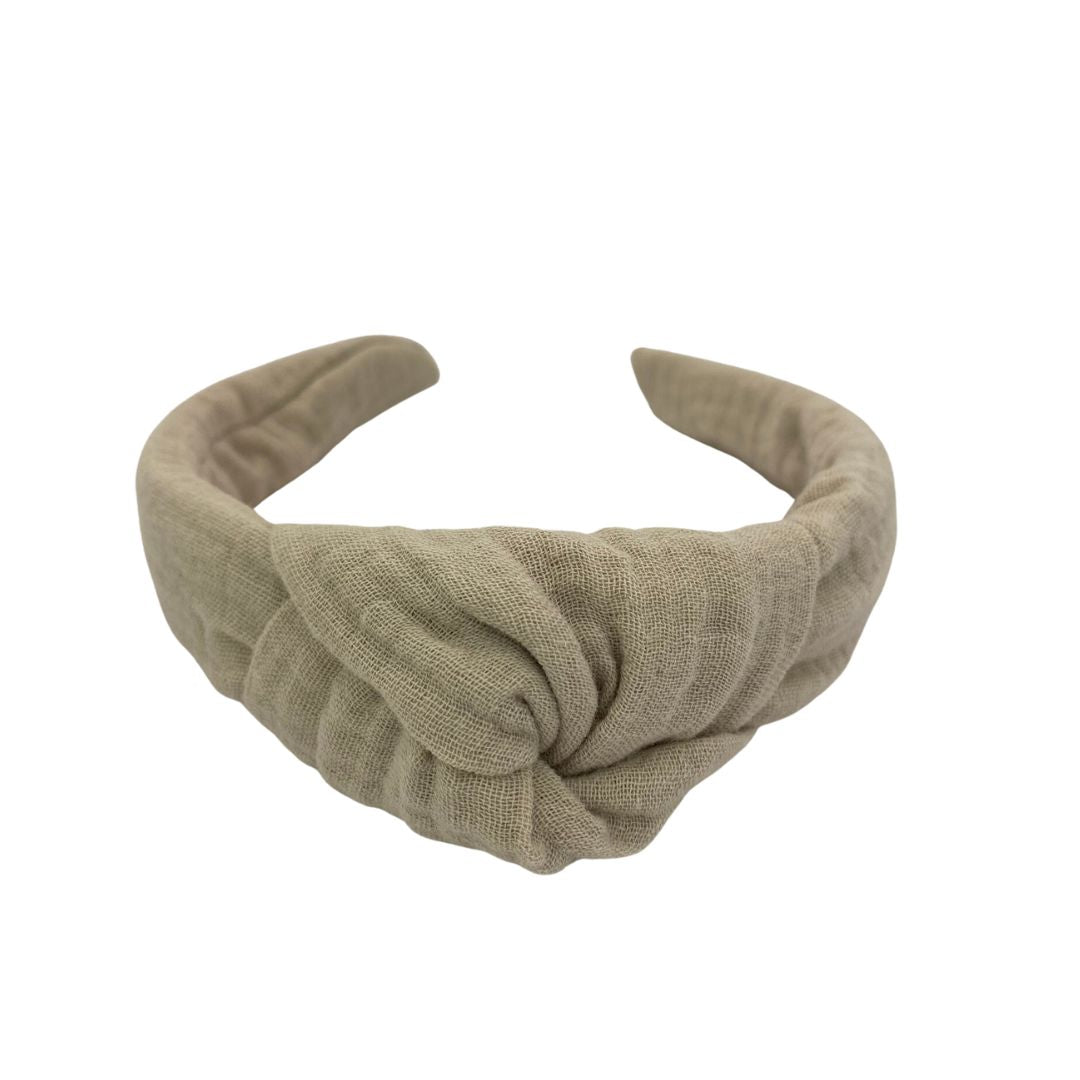 Musselin Haarreif Beige