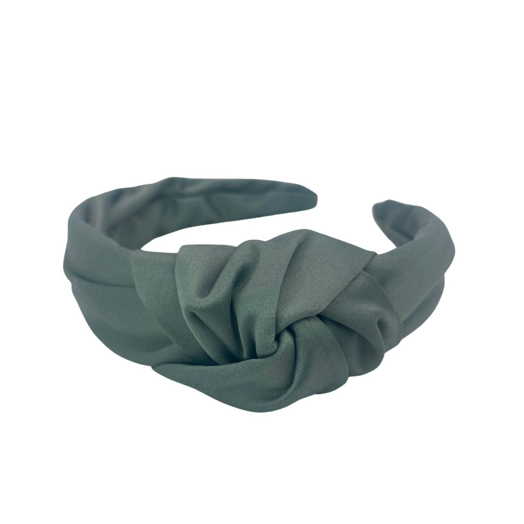 Haarreif Satin Altgrün