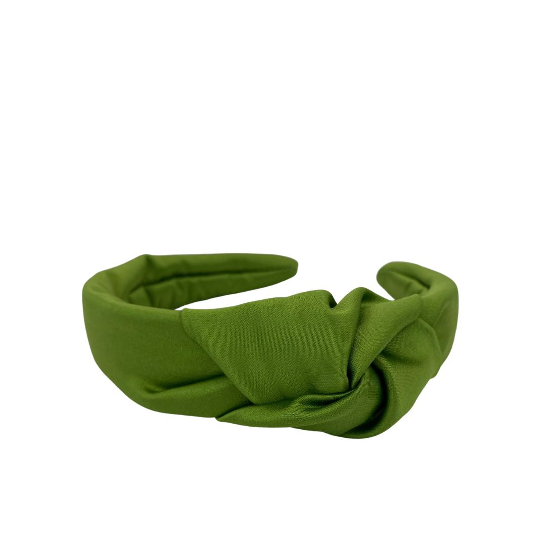 Haarreif Satin Lemongrün