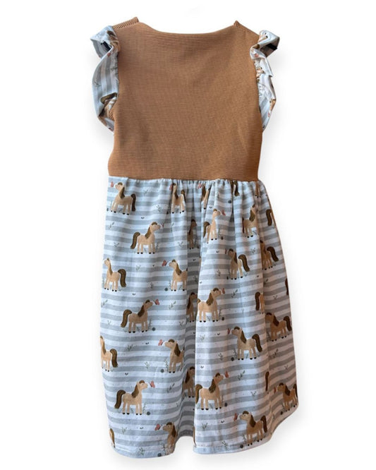 Stoffpaket Waffeljersey Pferdchen