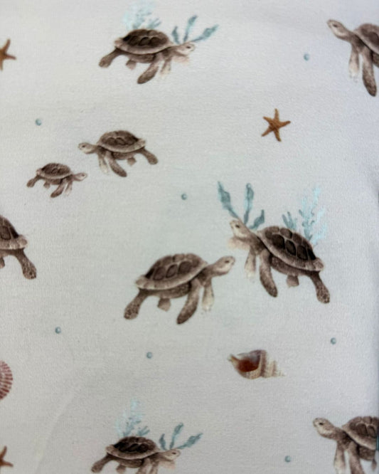 Stoffpaket Waffeljersey Süße Schildkröten