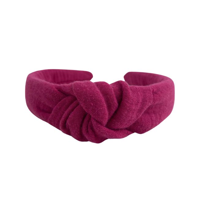 Musselin Haarreif Fuchsia