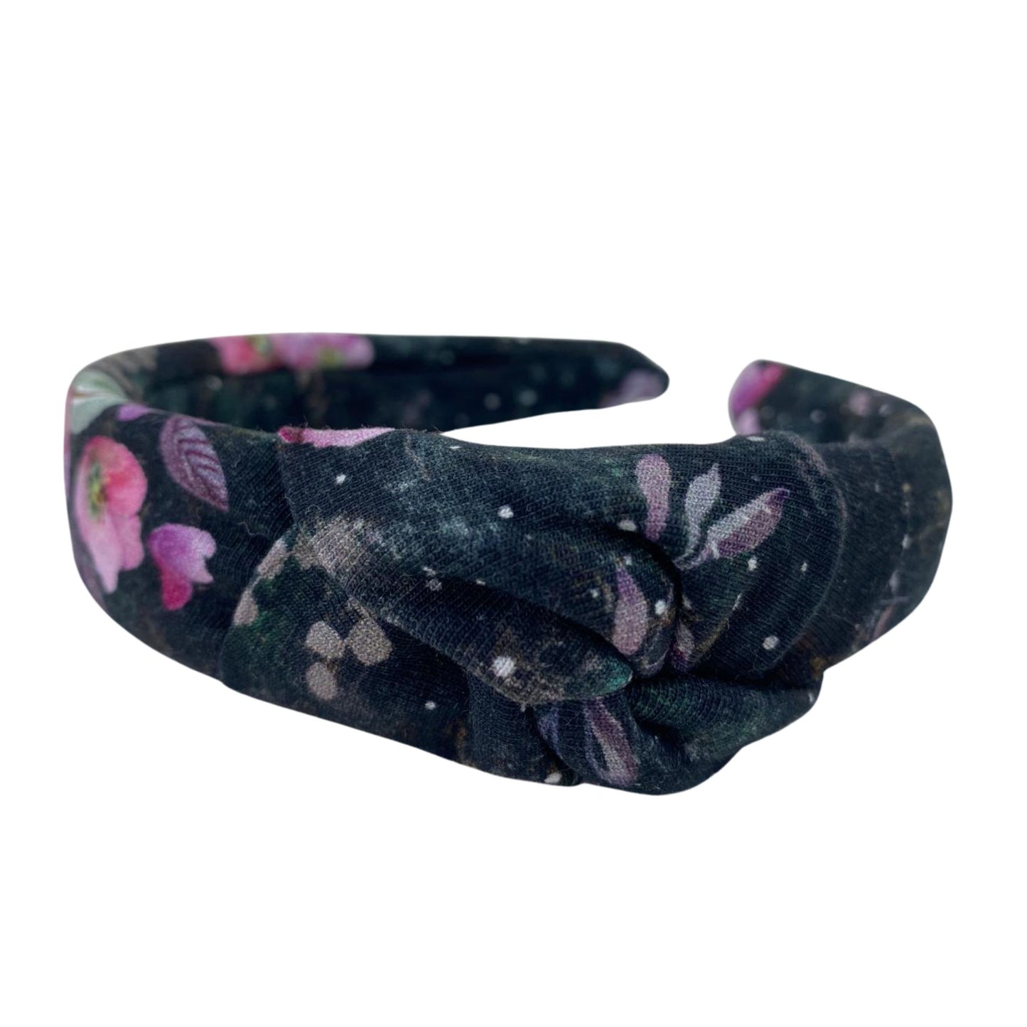 Haarreif Jersey Noir Fleur