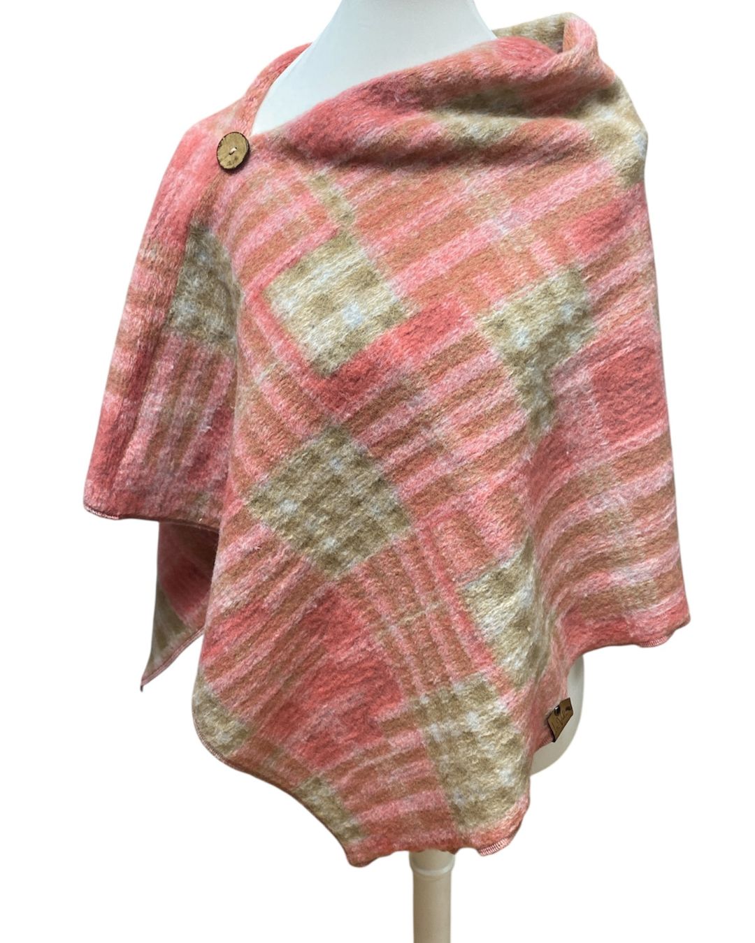 Poncho Lachs kariert