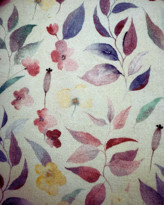 Stoffpaket Waffeljersey Bunter Blättertanz