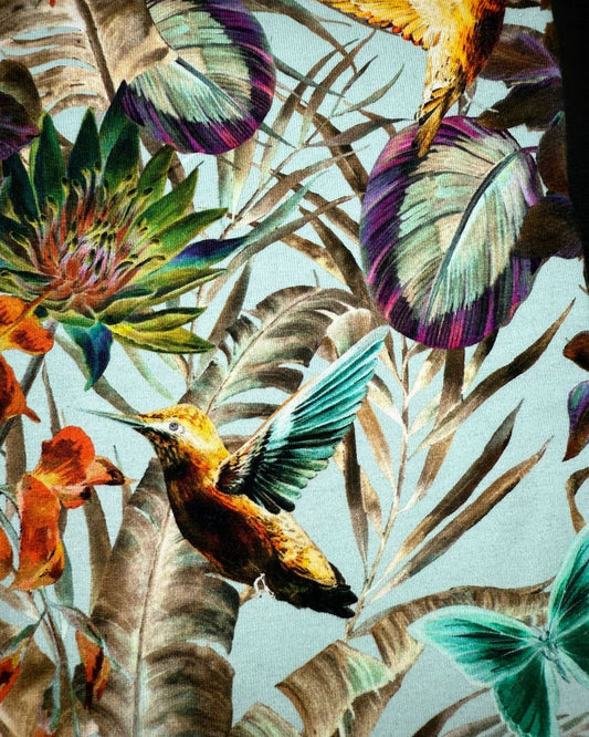 Stoffpaket Waffeljersey Kolibri Türkis