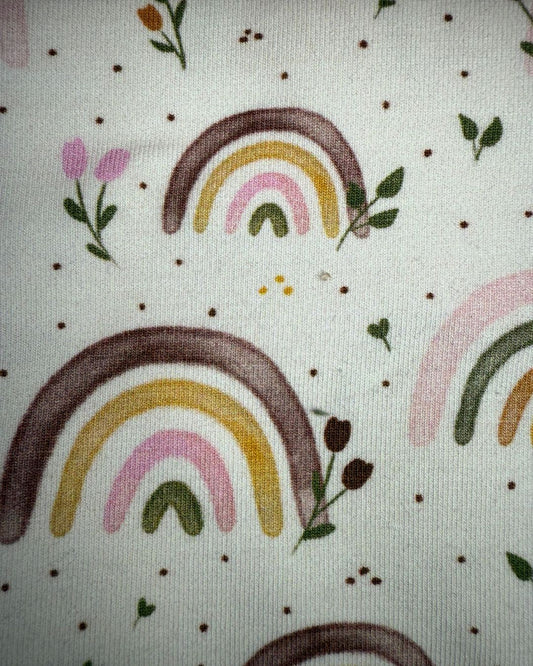 Stoffpaket Rippjersey Regenbogen Nude