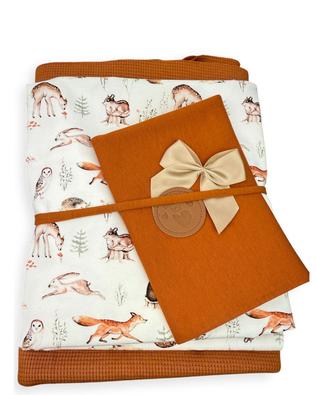 Stoffpaket Waffeljersey Natur Tiere