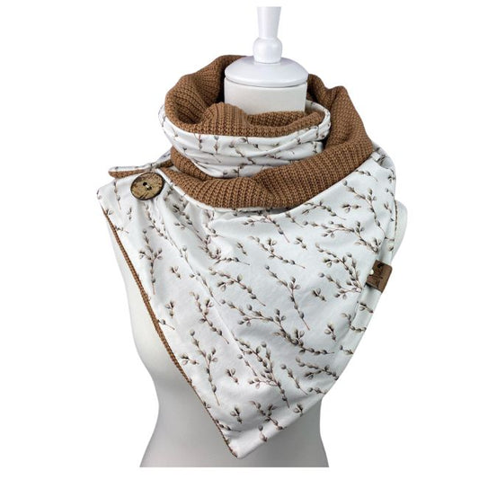 Wickelschal Grobstrick Edle Weideblume