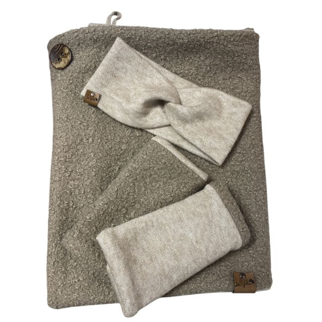 Setangebot Wickelschal Boucléstoff