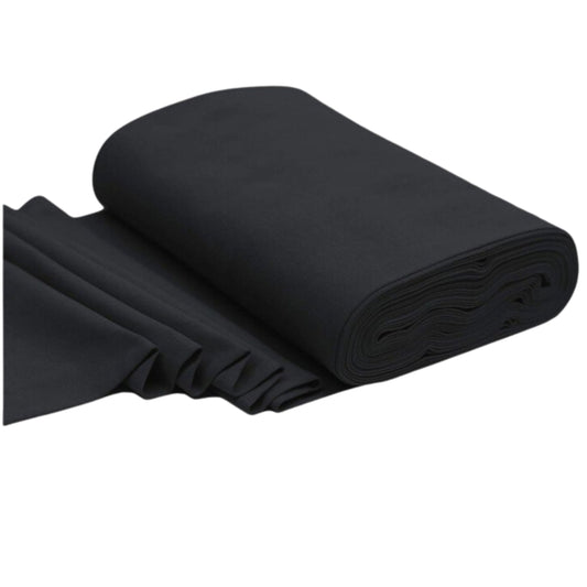 Bündchenstoff Schwarz