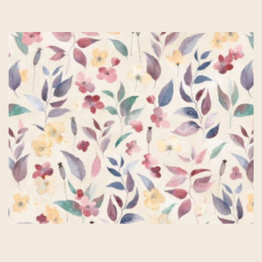 Baumwolljersey Floral Bunter Blättertanz