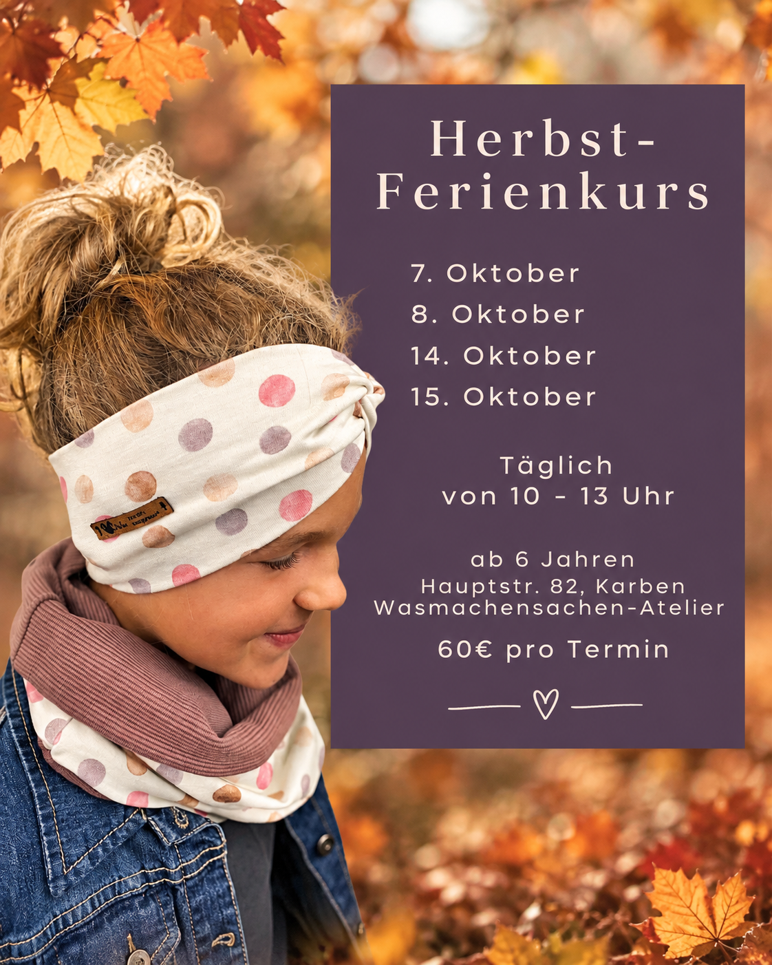Nähkurs Kinder Herbstferien