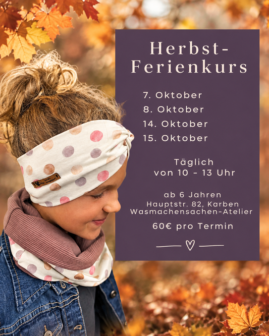 Nähkurs Kinder Herbstferien