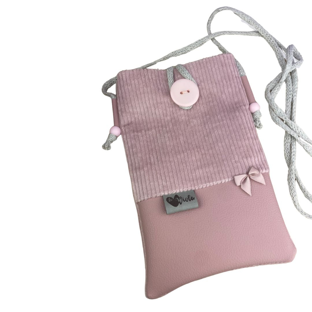 Handytasche Cordstoff Altrosa