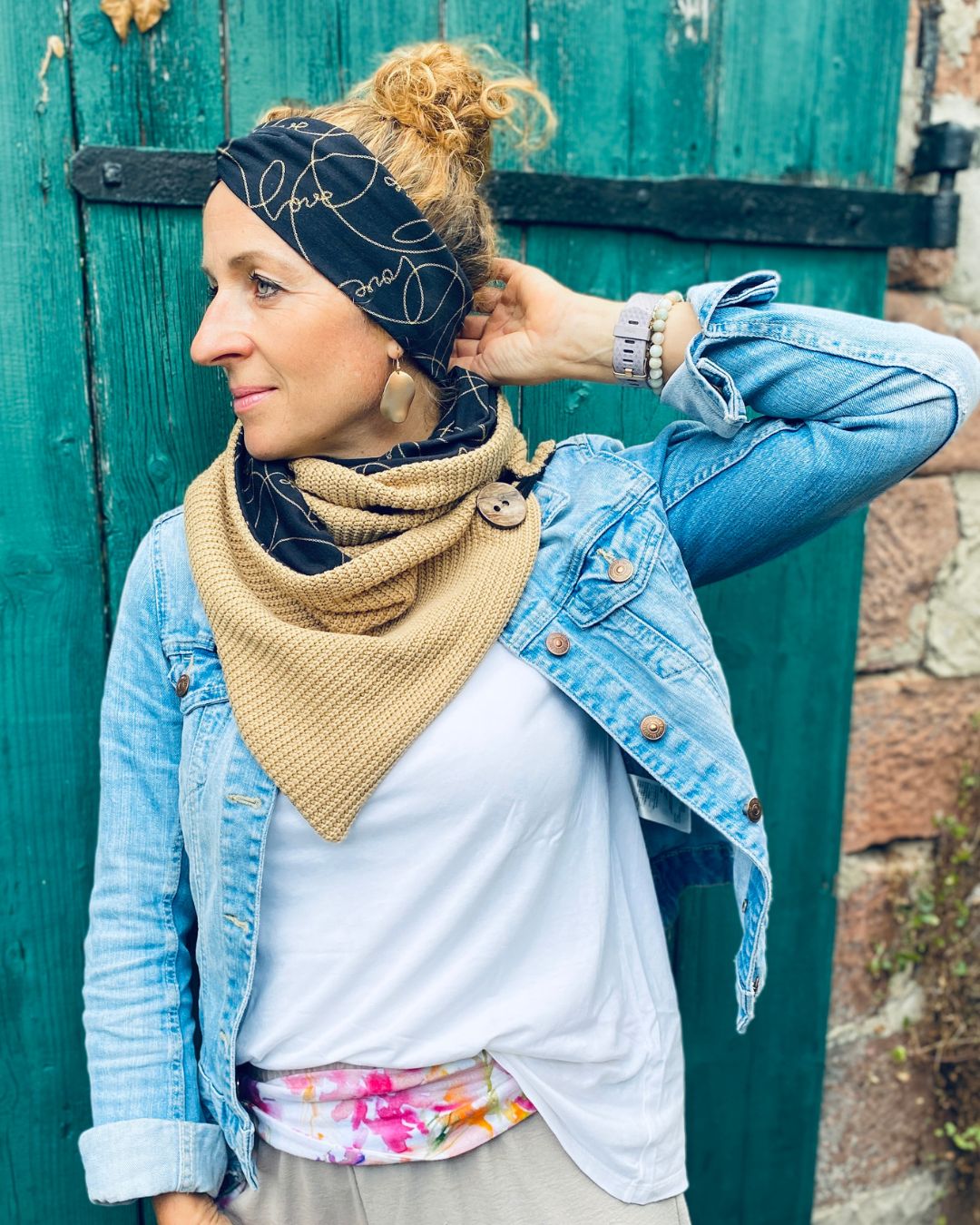 Wickelschal Grobstrick Lovestory