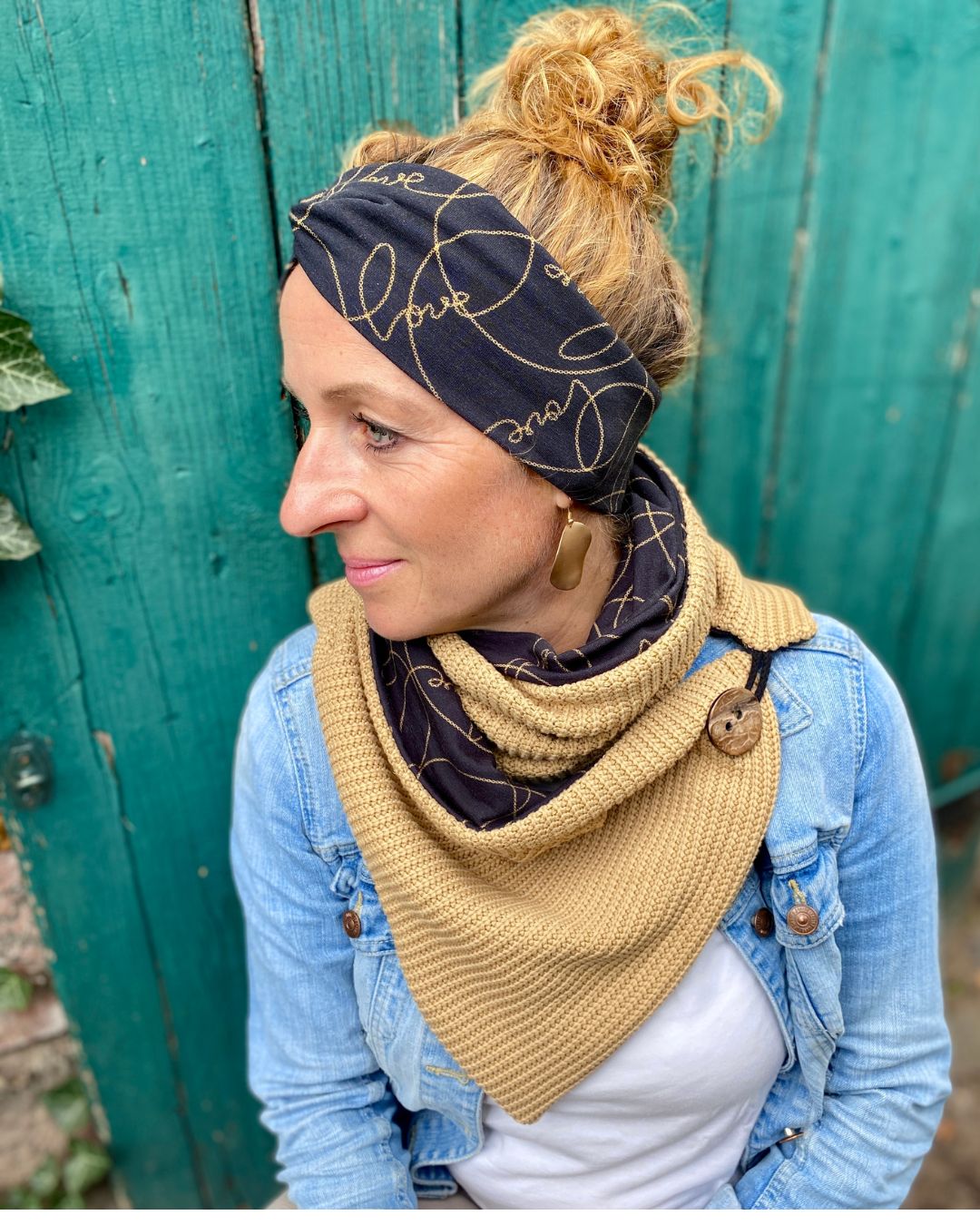 Wickelschal Grobstrick Lovestory