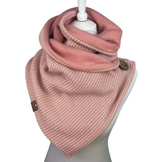 Wickelschal Grobstrick Peach verzaubert