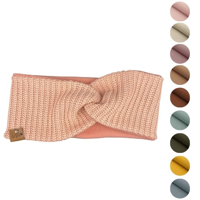Stirnband Grobstrick Fleece