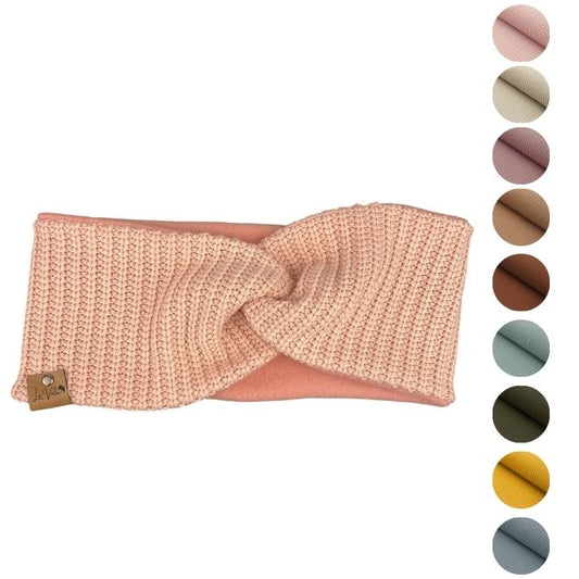 Stirnband Grobstrick Fleece