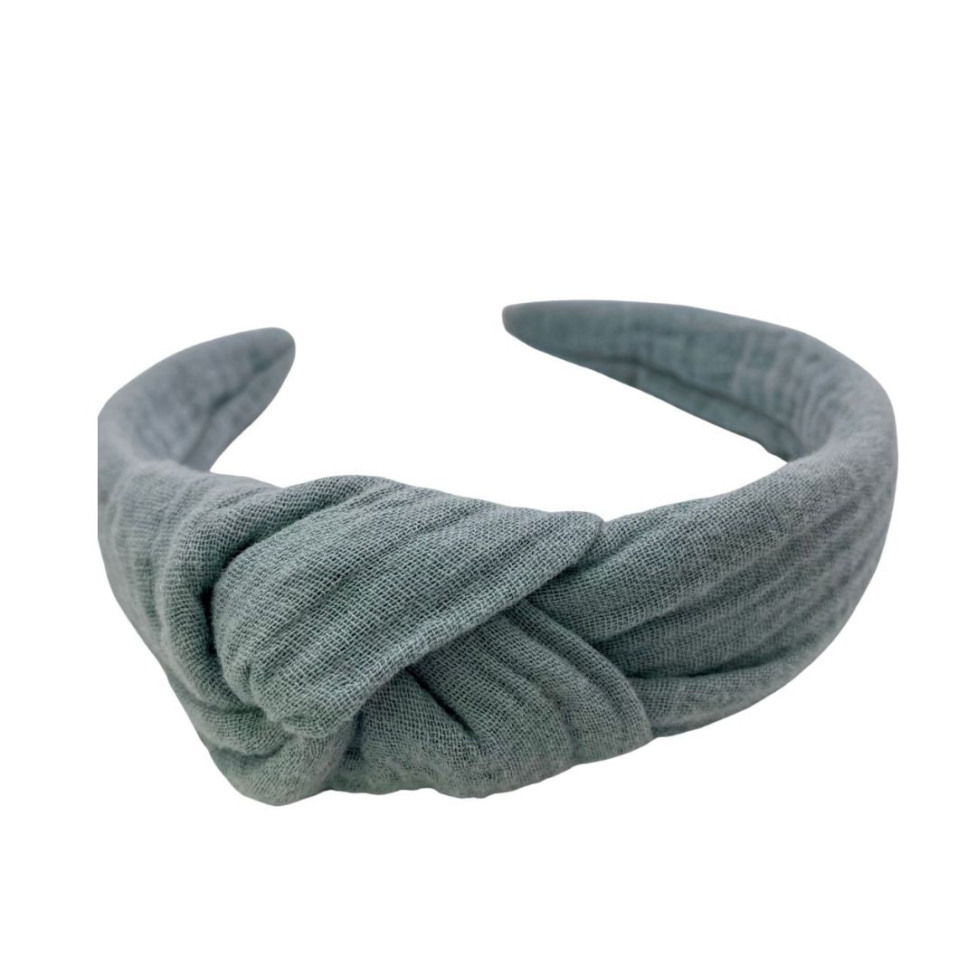 Musselin Haarreif Altgrün