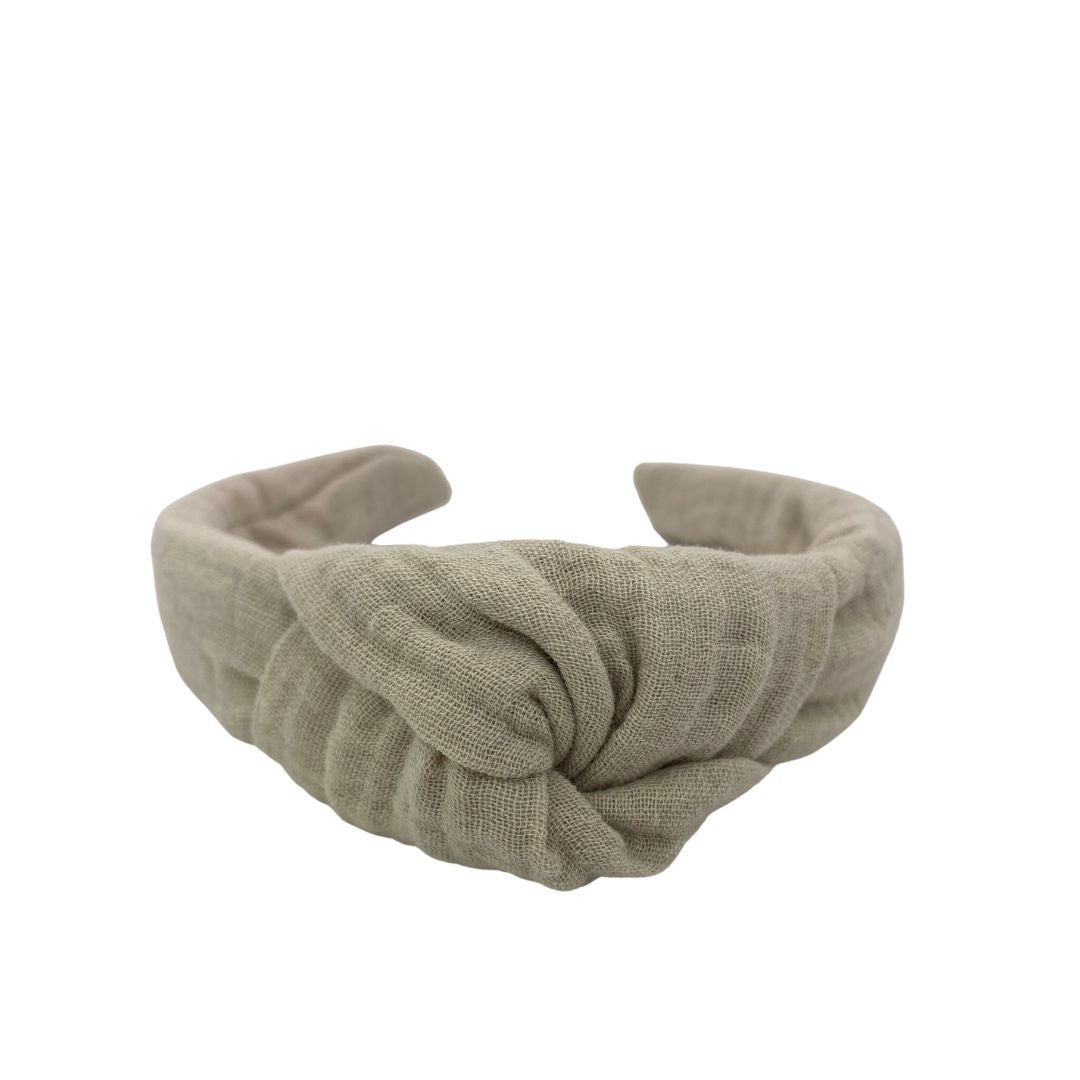 Musselin Haarreif Beige