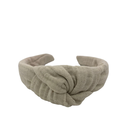 Musselin Haarreif Beige