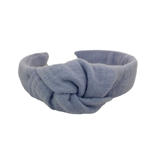Musselin Haarreif Fliederblau