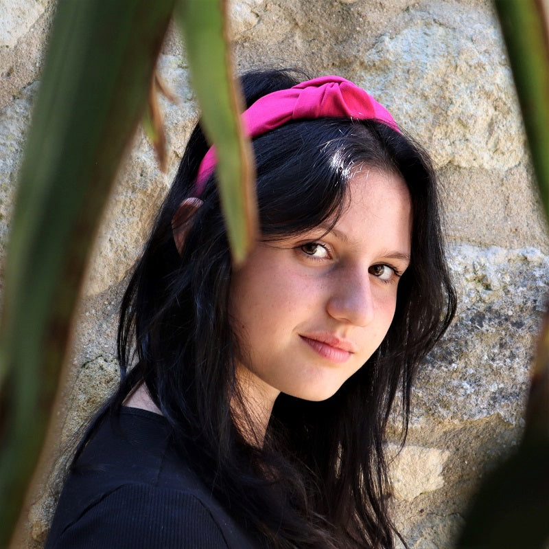 Haarreif Jersey Fuchsia