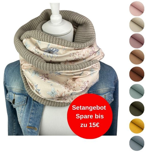Setangebot Loopschal Grobstrick & Wunschmuster