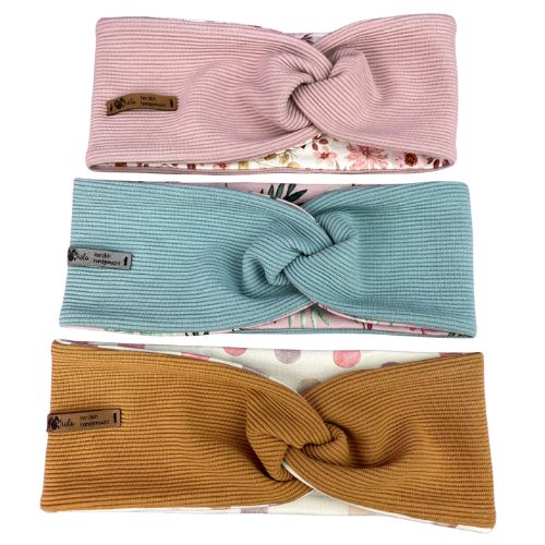 Stirnband Rippjersey & Wunschmuster