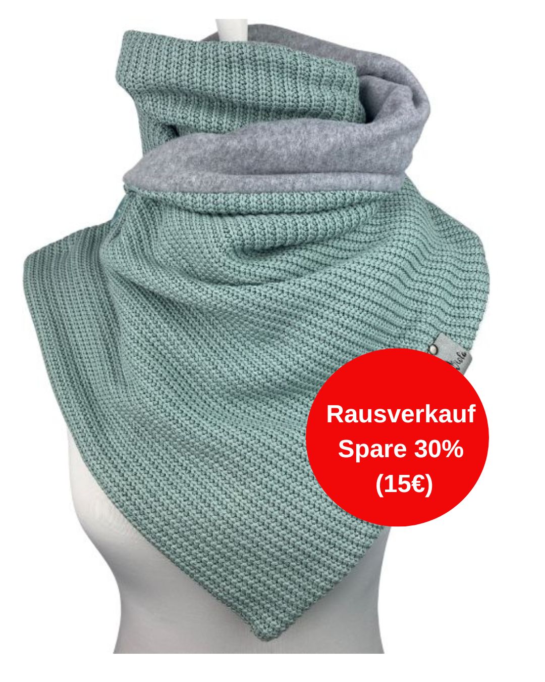 Wickelschal Grobstrick Meergrün