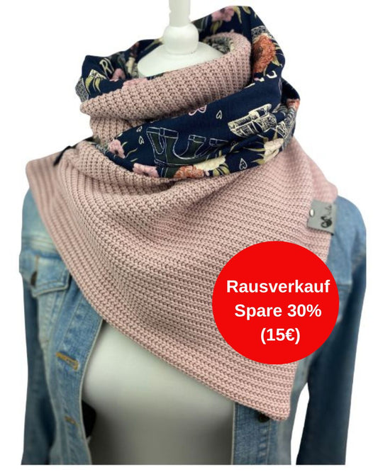 Wickelschal Grobstrick Love Paris