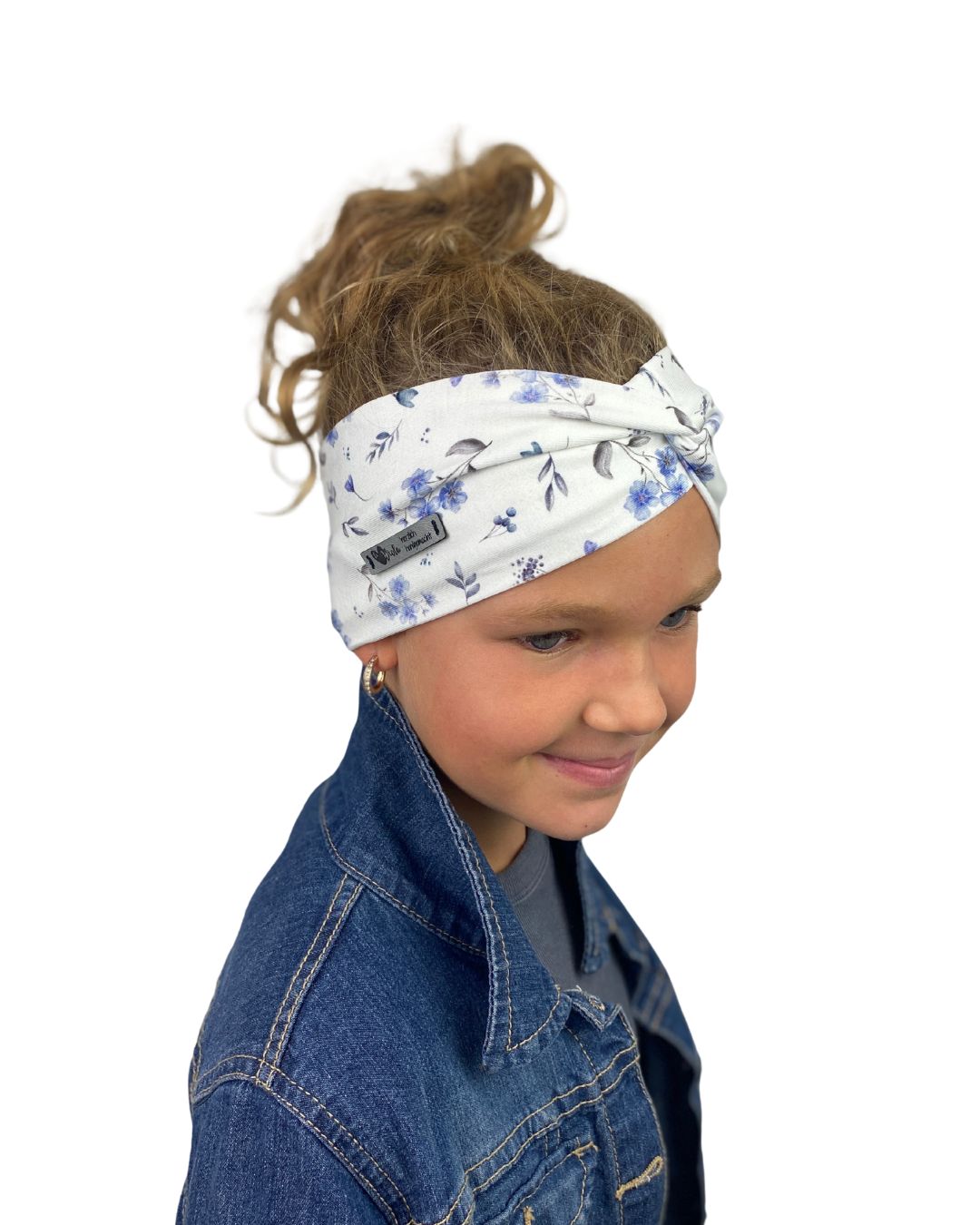 Stirnband Blümchen in Blau