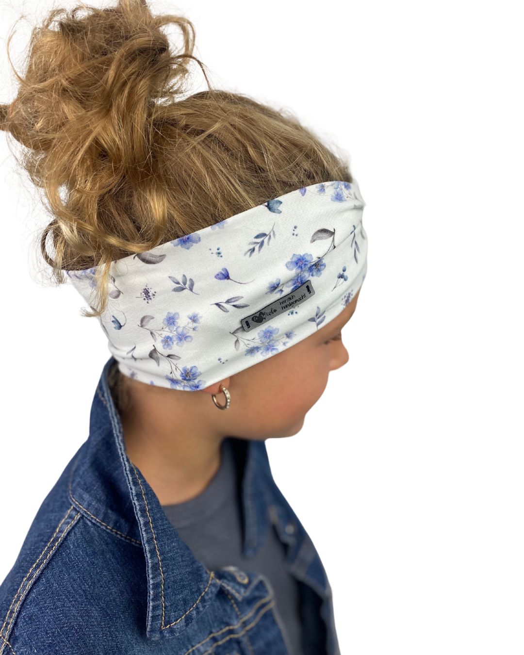 Stirnband Blümchen in Blau