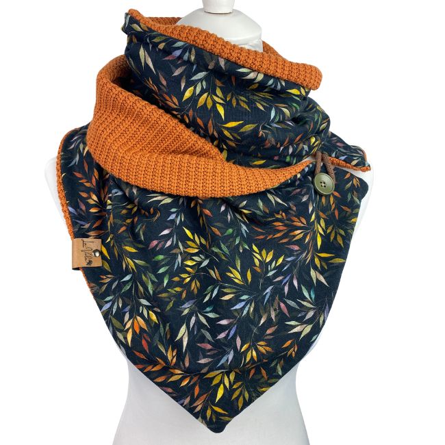 Wickelschal Grobstrick Cognac Wunschdesign