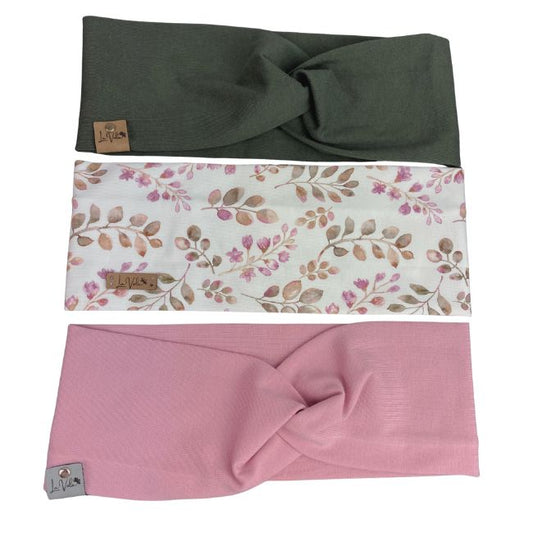 Stirnband Mauve geblümt