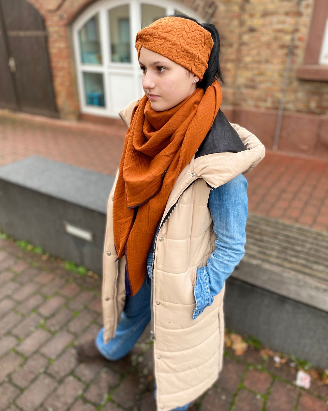 XXL Musselin Dreieckstuch