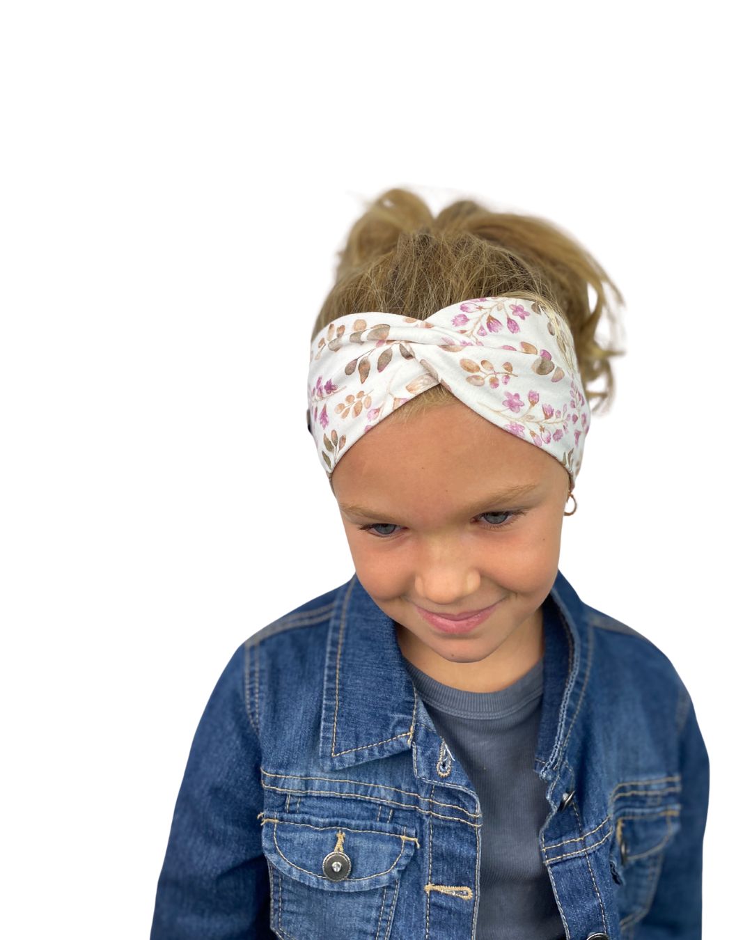 Stirnband Mauve geblümt