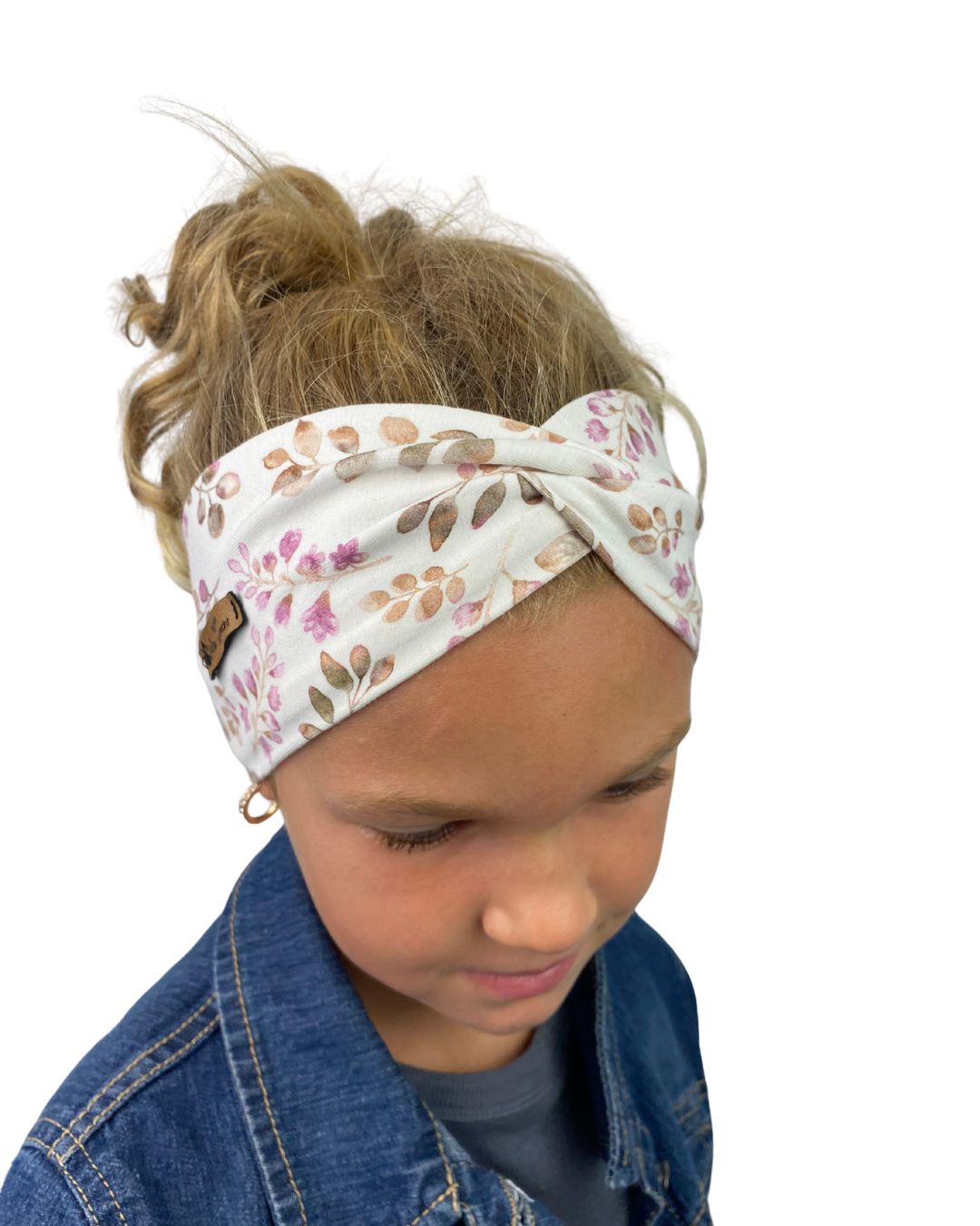 Stirnband Mauve geblümt