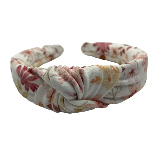 Haarreif Jersey Florales Rosé